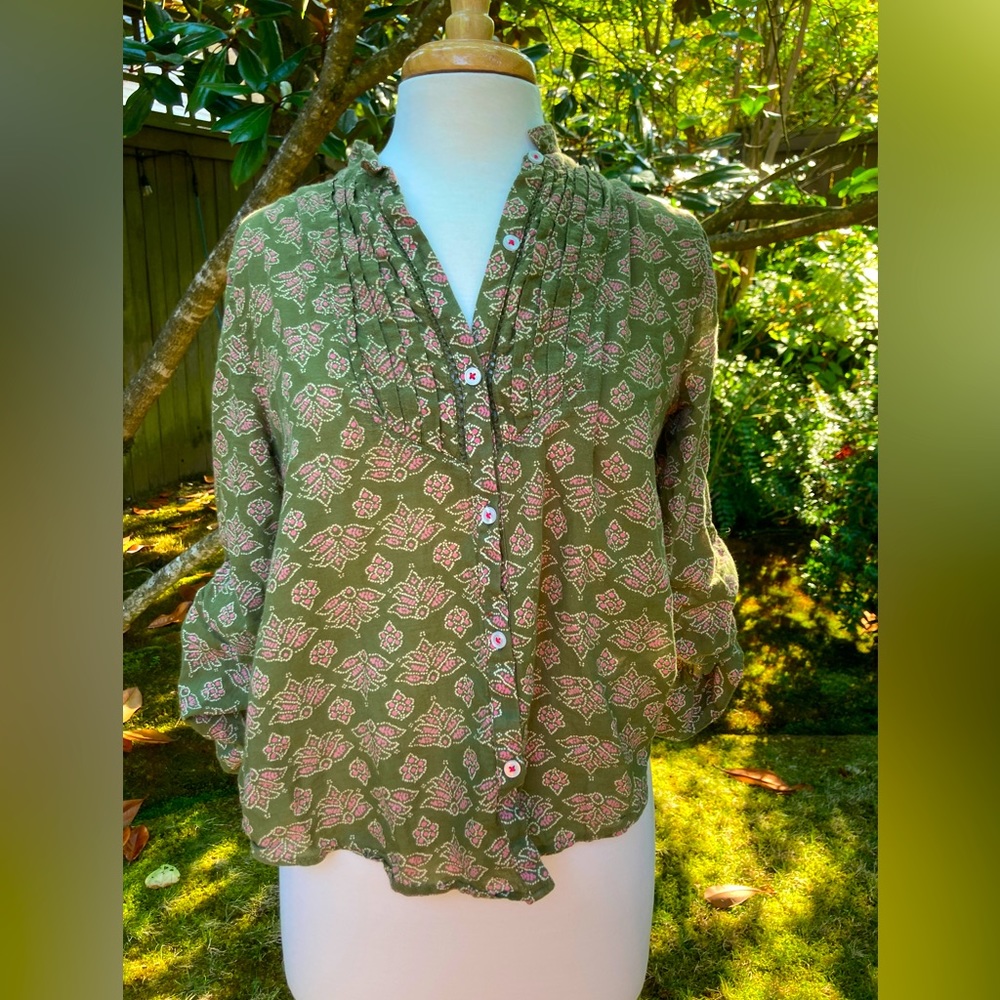 Patterned Anthropologie button down